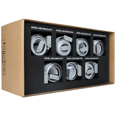 Box with multiple metal components labeled AUTEL on a white background