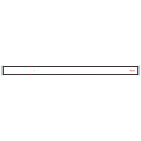 Rectangular metal bar with a brand logo on a white background. AVM/PVM