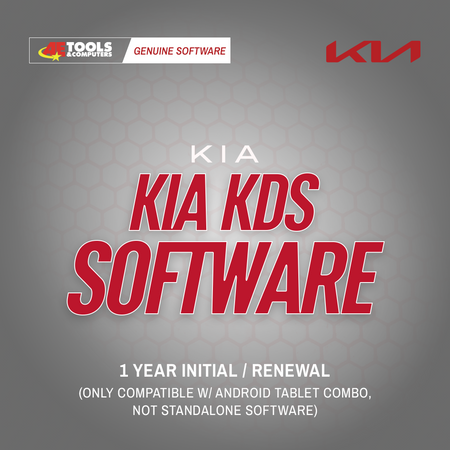 KIA KDS Software with branding on a gray background