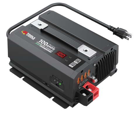 AET Battery maintainer, PRO Series angled shot.