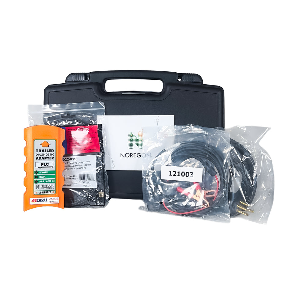 Trailer Diagnostic Adapter kit with cables and adapter and case.