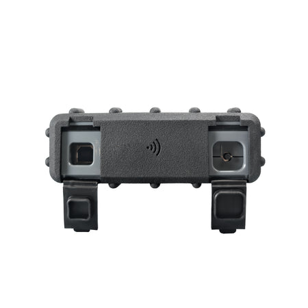 Bottom of the Nissan VI3 with USB connector and reset button.