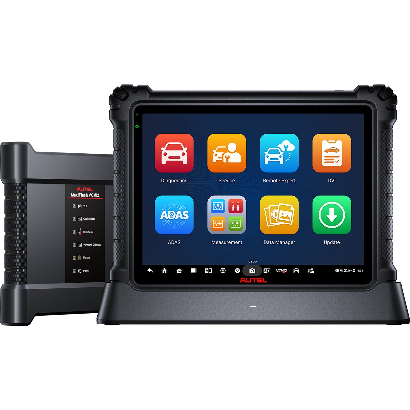 Autel Ultra S2 tablet on dock with VCMI2